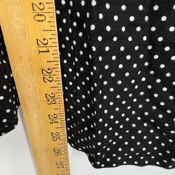 Loft Womens Size 10 Sleeveless Jumpsuit Black White Polka Dot Wide Leg Cropped - Picture 10 of 16